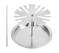 Genérico Support De Pour Grill - Support De Cuisse De Poulet Pour Grill, Grille à rôtir pour poulet en Acier inoxydable | Support à ailes de poulet à 15 fentes Avec bac d'égouttage pour Accessoires