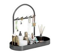 Generico Support De Rangement Pour Bijoux Avec Plateau À Clés, 5 Accroches Pour Organiser Porte | Bracelets, Pendentifs, Parures Accessoires, Cadeau Féminin Et Décoratif