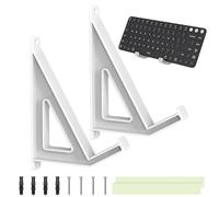 Generico Support Mural Pour Clavier - ÉTagère Murale Pour Pc Portable Et Clavier, Support Informatique Polyvalent P0ur Routeurs Livres ÉCrans Et Cadres | Supports éLectronique P0ur Livres D'art