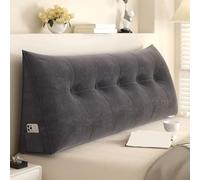 Generico Support Pillow for Bedside Table, Single Wedge Back Cushion with Removable Cover, Padded Sofa Lumbar Support for Reading and Relaxing