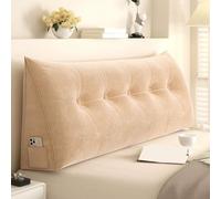 Generico Support Pillow for Bedside Table, Single Wedge Back Cushion with Removable Cover, Padded Sofa Lumbar Support for Reading and Relaxing