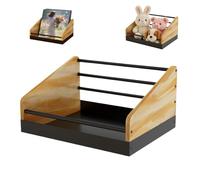 Generico Support Pour Disques - Métal Bois Grand Capacité Antidérapant | Présentoir De Rangement Et D'exposition | Pour Vinyles, Snacks, Déco, Maison, Salon, Chambre, Appartement, Bureau, Boutique,