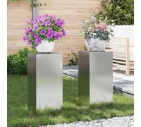 Generico Supporti per Piante 2 PCS Argento 24 x 24 x 55 cm,Argento,7.4kg,865818