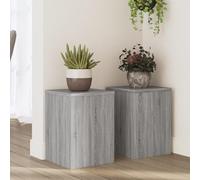 Generico Supporti per Piante 2 pz Grigio 25x25x35 cm in Multistrato,Grigio,8.9kg,852911