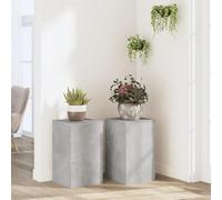 Generico Supporti per Piante 2 pz Grigio 30x30x50 cm Legno Multistrato,Prato e Giardino,Giardinaggio,Supporti per piante-852918