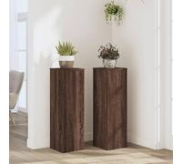 Generico Supporti per Piante 2 pz Marrone 25x25x80 cm Legno Multistrato,Marrone,18.4kg,852948