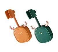 Generico Supporti per Soffione Doccia da Parete senza Foratura, Set 2 Pezzi Regolabili in Materiale Resistente, Portaoggetti da Doccia Stabile per Bagno, Facile Installazione e Utilizzo