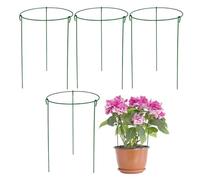 Generico Supporto,4 Pezzi Anelli A Tre Gambe Resistenti alle Intemperie | Anelli per E Supporto Ortensie,per Casa Interno Esterno Giardino Vaso Rosa E Orchidea Ortensia Dalia