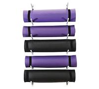 Generico Supporto a 6 Ripiani da Parete per tappetini da Yoga e rulli in Schiuma, Ideale per casa, Palestra e Studio: massimizza Lo Spazio e organizza l'attrezzatura per l'esercizio Fisico in Modo EF