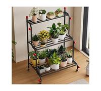Generico Supporto Angolare for Piante da Interno, Barra for Fiori con Ruote, Espositore for Carrello di Fiori, for Soggiorno, Balcone, Patio, Giardino(Color1,60cm)