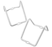 Generico Supporto Argento Acciaio Pezzi Luce Bici 2 in Posteriore | Clip a Molla, Compatibile Mountain Bike e Fanalino, Struttura Robusta per Fissaggio Stabile