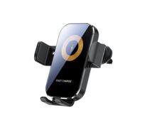 Generico Supporto Auto Ricarica Wireless 15W Universale | Auto, cruscotto, presa d'aria, ricarica rapida da 15 W, morsetto automatico, wireless Qi(Black)