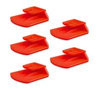 Generico Supporto Compatibile con Dispositivo Telepass Slim, Set 5 Pezzi Compatibile con MooneyGo - Clip Adesiva per Auto, Disponibile in 6 Colori (Rosso)