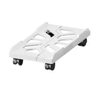 Generico Supporto CPU - Supporto PC da Pavimento | Suppoŕto per CPU Regolabile Ventilato Sotto la Scrivania, Carrello Porta PC con Ruote Rialzo Pć/ABS Case Nero Bianco
