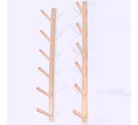 Generico Supporto da Parete a 6 Ripiani per Tappetino da Yoga - Resistente Supporto in Legno per Rullo in Schiuma e Tappetino da Fitness per casa, Palestra, Studio e Garage - Organizzatore salvaspazi