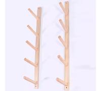 Generico Supporto da Parete in Legno a 5 Ripiani per tappetini da Yoga - Supporto salvaspazio per rulli in Schiuma e tappetini da Fitness - Ideale per casa, Studio, Palestra, Scuola, Garage