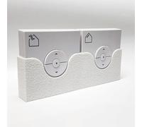 Generico Supporto da parete per 2 telecomandi wireless Velux KLI (Doppio Texturizzato)