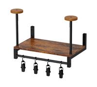 Generico Supporto da parete per cappello da motociclista, supporto da parete per supporto per cappello - Porta cappelli per organizzatore di archiviazione,Portaoggetti in legno con 4 clip, gancio per