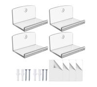 Generico Supporto Da Parete Per Dischi In Vinile | Supporto a Sospensione in Acrilico 4 Pezzi, per Vinili da Parete | Per Album Oggetti da Collezione Soggiorno Camera da Libri a Fumetti Libri Bambini