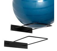 Generico Supporto da Parete per Palloni da Pilates, 2/4 Pezzi Nero Organizzare Lo Spazio, per la Casa, Le Palestre di Yoga o Le Palestre Commerciali-2pcs