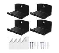 Generico Supporto da Parete per Portadischi | Supporto a Sospensione in Acrilico 4 Pezzi - per Vinili da Parete - Per Album Oggetti da Collezione Soggiorno Camera da Libri a Fumetti Libri Bambini