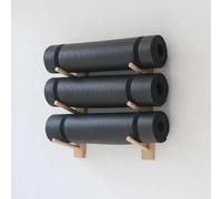 Generico Supporto da Parete per Tappetino da Yoga e Rullo in Schiuma - Elegante Organizer salvaspazio per casa e Palestra, ripiano per Tappetino da Yoga di Facile Accesso, Perfetto per Gli appassiona