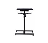 Generico Supporto da Podio Mobile con Due Pannelli, Altezza Regolabile 95-150 Cm, con Pannello for Il Posizionamento del Mouse for Il Discorso in lack)