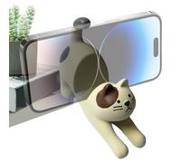 Genérico Supporto da scrivania a forma di gatto che si allunga, in resina | statuetta, supporto per telefono, decorazione animale, culla mobile in resina per dispositivi mobili