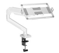 Generico Supporto Da Scrivania In Alluminio For Laptop - Braccio A Molla A Gas Completamente Regolabile, Capacità 2-9 Kg, Adatto A Laptop Fino A 17,3 Pollici (design A Morsetto)(A9)