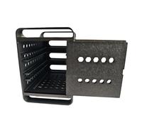 Generico Supporto da tavolo portatile SSD per Samsung T7, custodia di sicurezza nera opaca stampata in 3D con coperchio scorrevole, prese d'aria di raffreddamento e slot per cavo Type-C (tre slot)