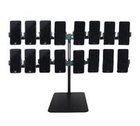 Generico Supporto di Controllo Multi-Telefono per trasmissioni in Diretta e videoconferenze, Supporto per Telefono Cellulare in Metallo con 2 Piani (16 telecamere) - Organizzatore definitivo per disp