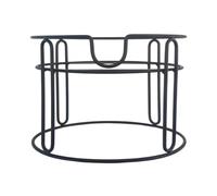 Generico Supporto distributore bevande ferro nero robusto base giara | Supporto distributore bevande ferro, nero robusto, base giara vetro, matrimonio BBQ