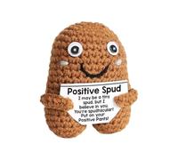 Generico Supporto Emotivo Patate - Bambola Ispiratrice All'uncinetto Di Patate Con Carta | Supporto Emotivo A Maglia, Supporto Emotivo Di Patate, Mestiere A Maglia In Lana Fatta A Mano Per Adulti,