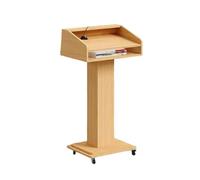Generico Supporto for Podio in Legno, Supporto for Libri for Computer Portatile Mobile, Scrivania in Piedi con Ripiano, capacità di Carico di 150 kg for Conferenze in Ufficio Scolastico