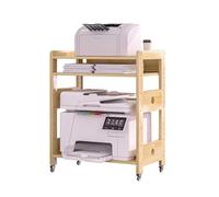 Generico Supporto For Supporti AV, Ripiano Mobile In Legno, Stampante Da Pavimento, Adatto Soggiorno/studio/ufficio, Salvaspazio(53x38x74cm)