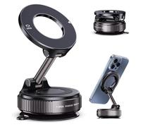 Generico Supporto for Telefono con Ventosa Magnetica sottovuoto, Supporto Pieghevole Tascabile Regolabile a 360°(Dark Blue)