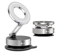 Generico Supporto for telefono con ventosa magnetica sottovuoto, supporto pieghevole tascabile regolabile a 360°(Khaki)