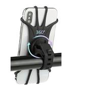 Generico Supporto for Telefono da Bici ruotabile a 360° a trazione in Silicone(Black)