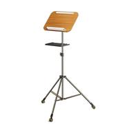 Generico Supporto for treppiede for Laptop Regolabile in Altezza Scrivania for proiettore Mobile Portatile con Vassoio con Ruote for Ufficio(Solid Wood with Tray)
