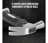 Generico | Supporto Magnetico per Chiodi a Tozzo con Artigli a Doppia curvatura in Acciaio forgiato - di Fuga con Manico Rivestito in per spaccare Il Sollevamento di Chiodi da artigiano