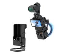 Generico Supporto magnetico per DJI Pocket 4/4 Pro con sgancio rapido, base di supporto stabile antigraffio, telaio di espansione e attacco a slitta regolabile su 3 assi con vite da 1/4