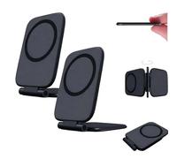 Generico Supporto Magnetico Pieghevole for Auto, Supporto Anti-Vibrazione for La Navigazione, Telefono Da Auto Pieghevole Ultrasottile A 270°, Supportos Magnetico for Telefono A Doppia Faccia(2PC)