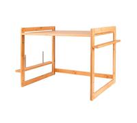 Generico Supporto Microonde In Bambù con Tagliere e Portacoltelli, Sopra Il Ripiano per Microonde, Organizer per Riporre Tostapane da Cucina, Supporto da Banco per Spezie