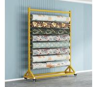 Generico Supporto Mobile per Rotoli di Vinile - Carrello portaoggetti in Acciaio Resistente per pellicole per Auto, Carta da Parati e Artigianato - 6 aste, 180x45x200 cm, Perfetto per Uso Commerciale