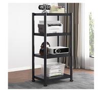Generico Supporto Multimediale AV,ripiano For Stampante In Acciaio A 4 Strati,scaffale Di Stoccaggio Portatile,for Soggiorno/sala Giochi/ufficio,facile Da Installare(100x40x120cm)