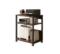 Generico Supporto Multimediale AV, Ripiano Porta Stampante Da Pavimento, Staffa Audio Mobile, For Casa/ufficio/teatro, Facile Installare(Black,73.3x51x40cm)