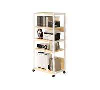 Generico Supporto Multimediale AV, Ripiano Porta Stampante Da Pavimento, Staffa Audio Mobile, For Casa/ufficio/teatro, Facile Installare(White,137.5x51x40cm)