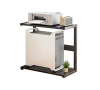 Generico Supporto Multimediale AV, Ripiano Portaoggetti In Acciaio Da Pavimento, Rack Audio Portatile, Adatto For Soggiorno/studio/ufficio, Salvaspazio(Black,52x30x54cm)