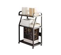 Generico Supporto Multimediale AV, Ripiano Portatile In Ferro, Scaffale Di Stoccaggio Mobile A 3/4 Strati, Adatto For Soggiorno/studio/ufficio, Facile Da Installare(Color 2,52x40x99cm)
