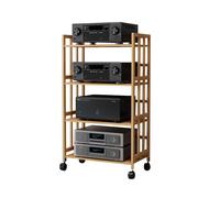 Generico Supporto Multimediale AV, Scaffale Mobile A 2/3/4/5 Strati, Ripiano Audio Portatile, Adatto For Soggiorno/sala Giochi/ufficio, Facile Da Installare.(123x60 x 38 m)